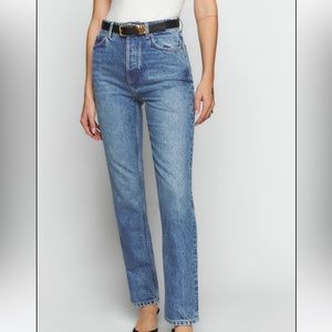 Reformation Cynthia High Rise Straight Jeans